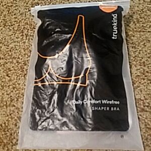NWT Truekind Black Shaper Bra 4XL Beige